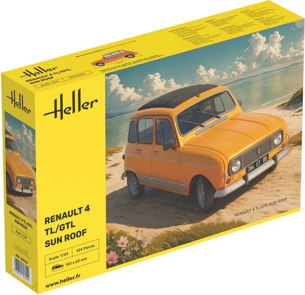 HEL82704 - RENAULT 4 TL/GTL avec toit ouvrant à assembler et à peindre - 1