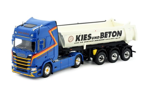 TEK82733 - SCANIA R HIGHLINE SAXER 4x2 avec benne 3 essieux KIES AG - 1