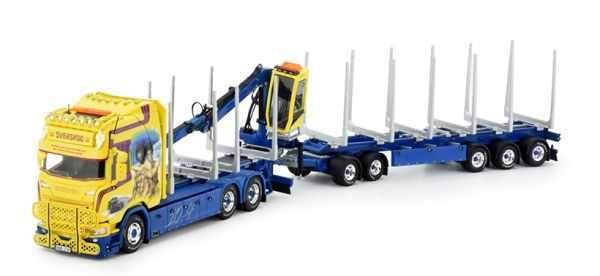 TEK82906 - SCANIA Next génération R Highline 6x4 porteur avec remorque 2+3 Essieux grumier SVENKE - 1