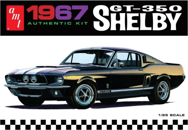 AMT834M/12 - SHELBY GT-350 1967 Noir à assembler et à peindre - 1