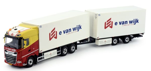 TEK83729 - DAF XG+ 6x2 porteur avec remorque 2 Essieux Transport E. VAN WIJK - 1