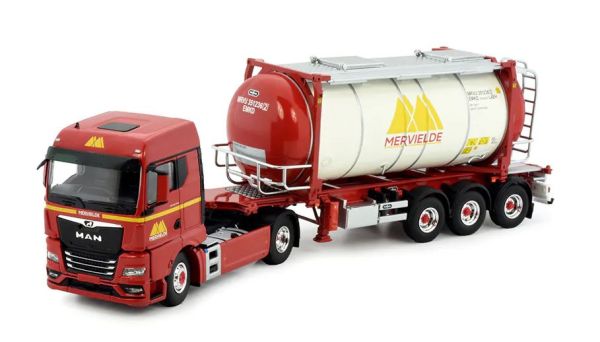 TEK83741 - MAN TX GM 4x2 avec porte container 3 Essieux et container citerne MERVIELDE - 1