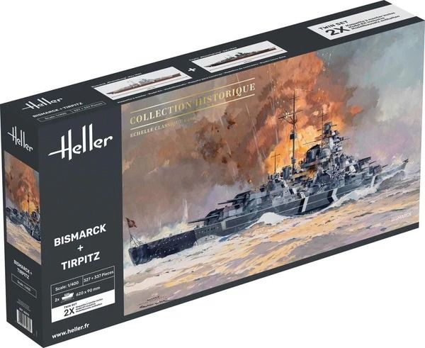 HEL85078 - Coffret double - BOSMARCK et TIRPITZ à assembler et à peindre - 1