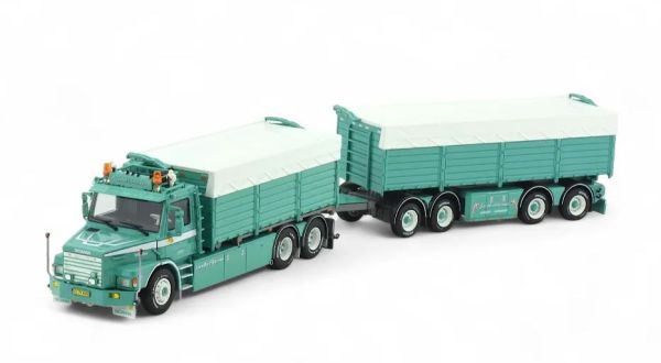 TEK85098 - SCANIA 142 Torpedo 6x4 porteur avec remorque 2+2 Essieux JAKOB PEDERSEN - 1