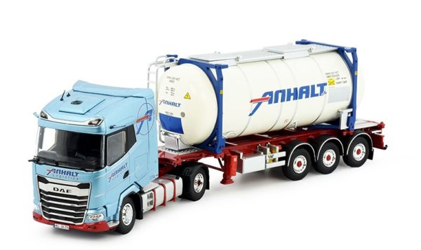 TEK85175 - DAF XG 4x2 avec porte container et container citerne ANHALT - 1