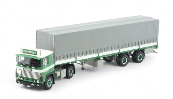 TEK85448 - SCANIA 111 4x2 avec remorque bâchée 2 Essieux BRUNNER - 1