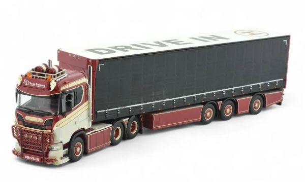 TEK86023 - SCANIA 6x4 avec remorque bâchée 3 Essieux LD Transport - 1