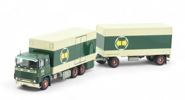 TEK86359 - SCANIA 141 6x4 porteur avec remorque 1+1 Essieux VAN DEN BOS - 1