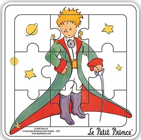 MGM865007-B - Puzzle cadre en bois 9 Pièces LE PETIT PRINCE avec son épée - 1