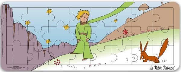 MGM865008-C - Puzzle cadre en bois 24 Pièces LE PETIT PRINCE avec son renard - 1