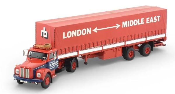 TEK88064 - SCANIA 110 Super 4x2 avec remorque bâchée 2 Essieux transport BILLIAUW - 1
