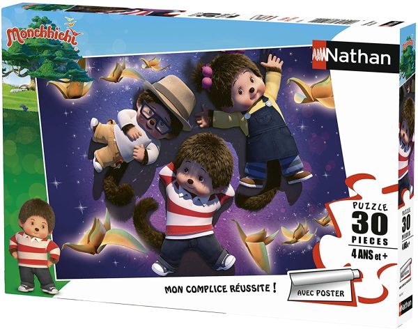 NAT86374 - Puzzle 30 Pièces MONCHHICHI avec poster - 1