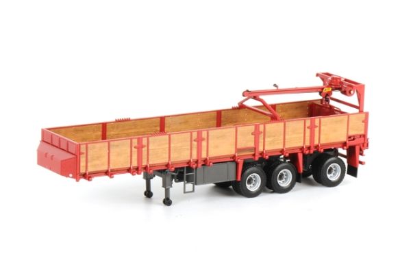 WSI13-1020 - Remorque transport de brique 3 Essieux Avec grue de déchargement - 1