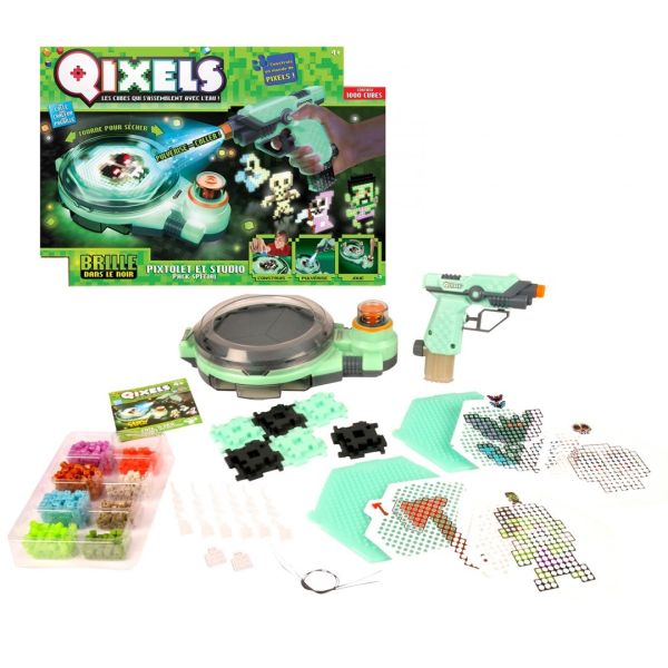 ASK87021 - QIXELS Pistolet et studio phosphorescent - 1