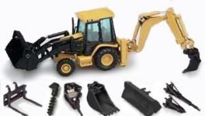 NOR55060 - Tractopelle CAT 432D avec Accessoires - 1 seul exemplaire - 1