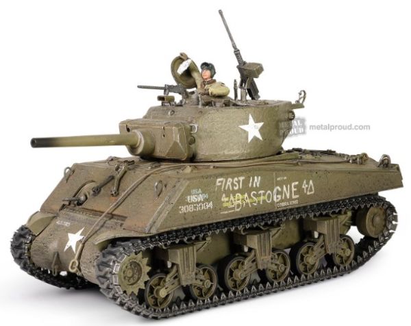 MP912136A - SHERMAN M4A3E2 75 Char moyen Américain – Jumbo Cobra King – 1er à Bastogne – 4e Division de George Smith – 3e Armée – Région de Bastogne – Décembre 1944 - 1