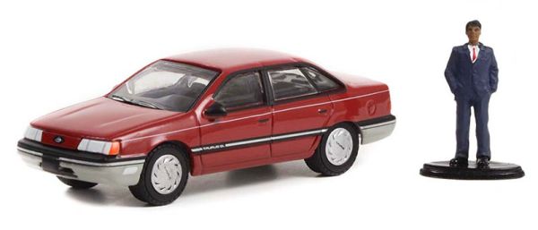 GREEN97130-D - FORD Taurus 1989 avec associé de vente en costume de la série THE HOBBY SHOP sous blister - 1