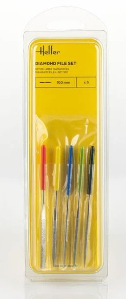 HEL99005 - Set de 5 limes diamantées 10 cm - 1