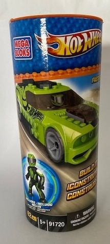 MEGA91720 - Voiture de course HOTWHELLS Verte avec personnage - 1