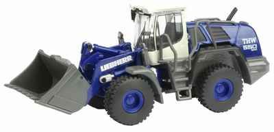 SCH25972 - Chargeur LIEBHERR 550 THW Bleu Ech:1/87 - 1