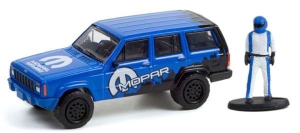 GREEN97120-E - JEEP Cherokee Sport MOPAR hors route avec pilote 2001 THE HOBBY SHOP séries 12 sous blister - 1