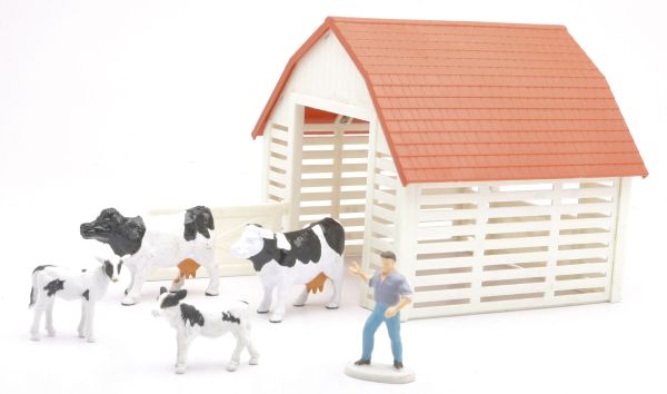 NEW05355A - Ferme en kit + vaches et 1 personnage - 1