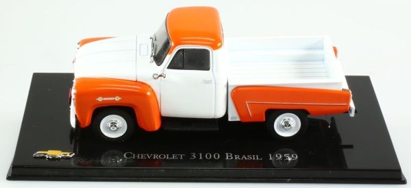 AKI0212 - CHEVROLET 3100 Brazil 1959 pick-up orange et blanc - 1