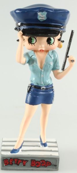 AKI0233 - Figurine Betty Boop policière H 13 cm - 1