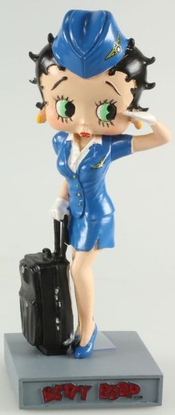 AKI0234 - Figurine Betty Boop hôtesse de l'air H 13 cm - 1