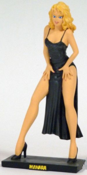 AKI0252 - Figurine Manara Marylin robe noire hauteur 16 cm - 1