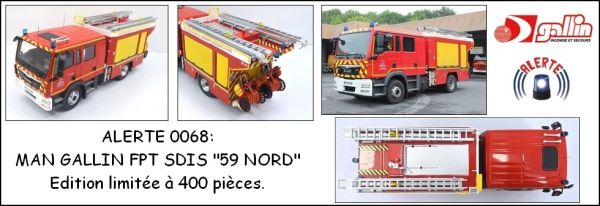 ALERTE0068 - MAN TGM 15.290 pompier Gallin CCRM limité à 400 exemplaires - 1
