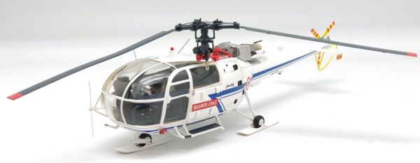 ALERTE0088B - Hélicoptère SUD AVIATION Alouette III Sécurité Civile blanc bleu limité à 100 exemplaires - 1