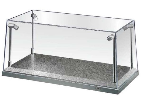 AT32912 - Vitrine 4 leds avec base grise L 35.5cm x l. 15.6cm x H.16cm - 1