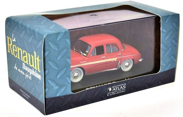 Micro-miniature Gitanes – Renault Dauphine Rouge, échelle 1/100, Métal, Avec Boîte – Occasion