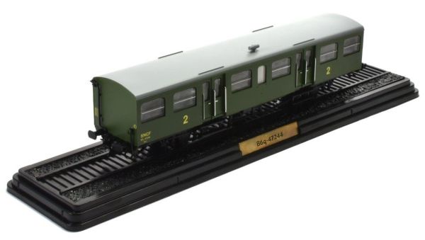 ATL2434027 - Remorque voyageur verte B6q-47244 SNCF seconde classe de la ligne du Sud Ouest de la série Les Automotrices des Réseaux Français non-fonctionnel - 1