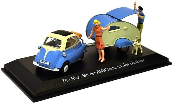 ATL7158101 - BMW Isetta avec caravane et figurines incluse - 1