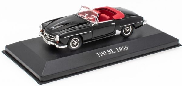 ATL7905001 - MERCEDES BENZ 190SL 1955 cabriolet ouvert noire - 1