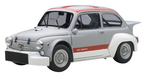 AUT72641 - FIAT Abarth 1000 TCR (1970) Grise avec bandes Rouge Ech:1/18 - 1