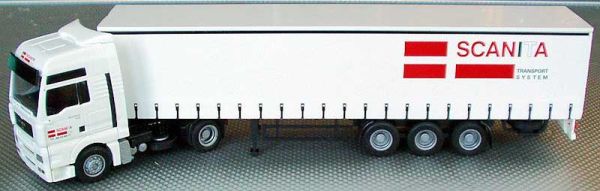 AWM53377 - MAN TGA XXL 4x2 Avec remorque bachée 3 Essieux 