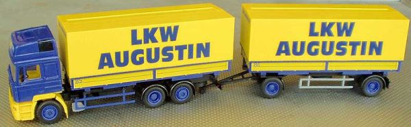 AWM6826.01 - MAN F 2000 porteur 6x4 Avec remorque 2 Essieux bachée 