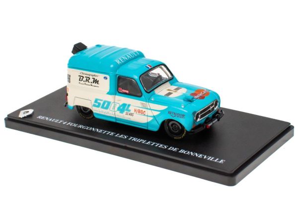 G110T021 - RENAULT 4 fourgonnette bleu et blanche - 1