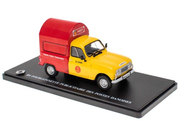 G110T030 - RENAULT 4 fourgonnette publicitaire jaune et rouge - 1