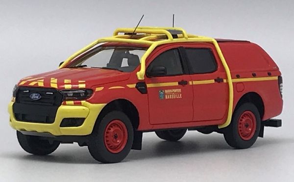 ALARME0065 - FORD RANGER Double cabine Pompier TPHR BMPM avec décalques - 1