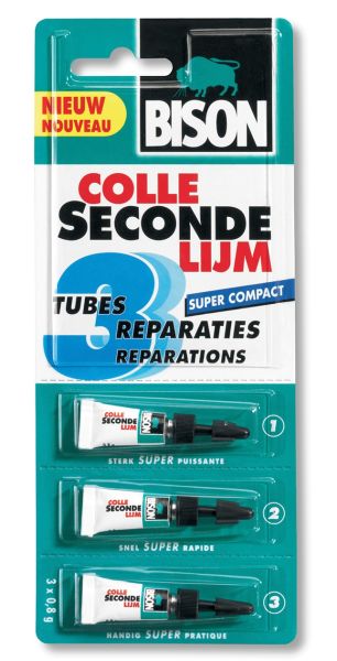 BIS0296 - 3 tubes de Colle de 0.80g Seconde LIJM - 1