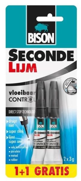 BIS3452 - 2 tubes 3g de colles liquide BISON Second Lijm - 1