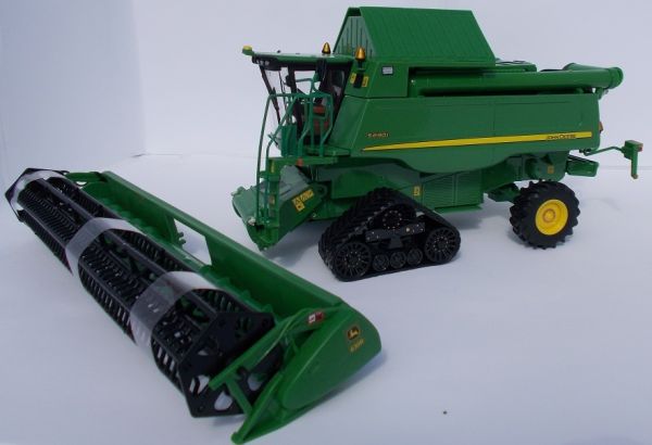 BRI42436MODIFIE - Moissonneuse sur chenille JOHN DEERE S690I modèle modifié avec deux coupes - 1