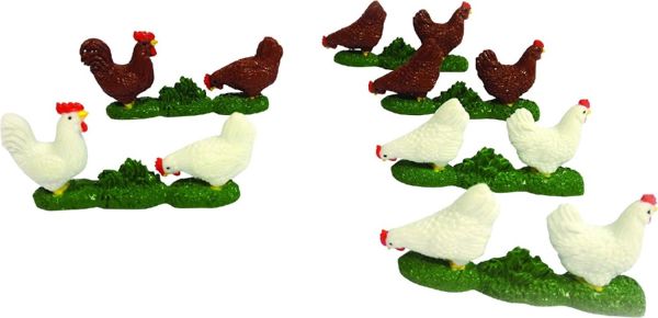 BRI42812 - Lot de 12 Poulets - 1