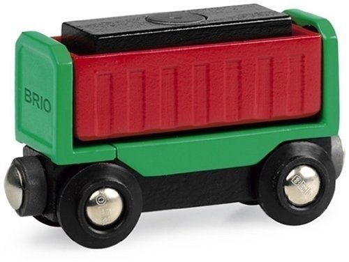 BRIO33546 - Wagon vert et rouge avec chargement - 1