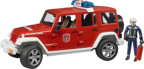 BRU2528 - JEEP Wrangler Pompier avec personnage Ech:1/16 - 1