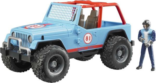 BRU2541 - JEEP Cross country bleu avec pilote  Ech:1/16 - 1